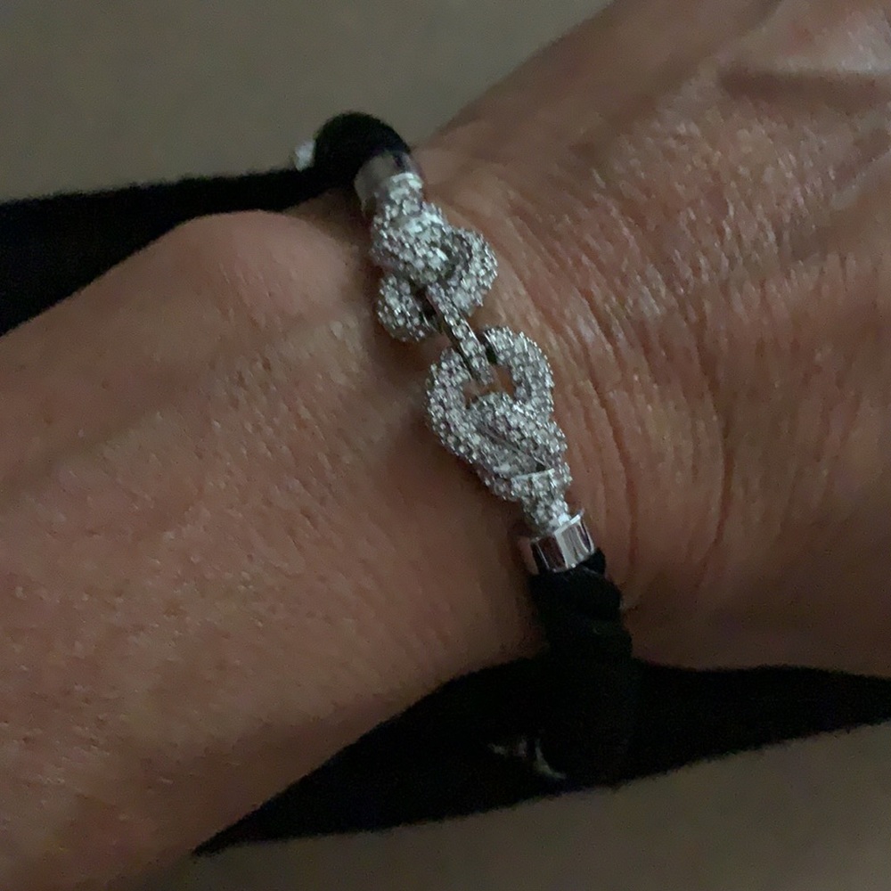 Swarovski black and silver rope bracelet